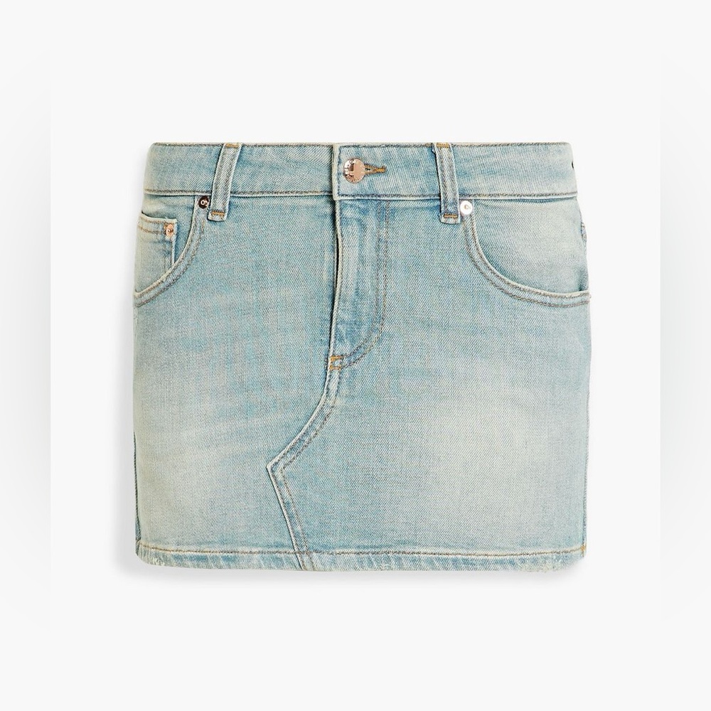 Retrofête Distressed Denim Mini Skirt NWT Size XS US 2 / UK 6 Made in Italy